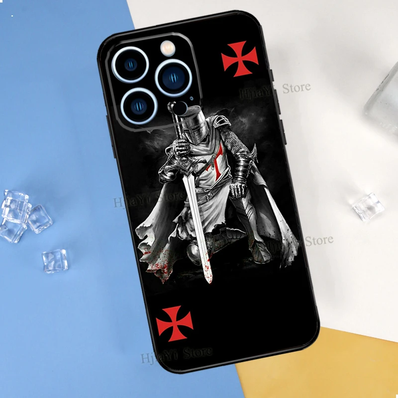 Christian Templar Knights warrior Phone Case For iPhone 14 13 12 Mini 11 Pro Max SE 2020 6 7 8 Plus X XS Max XR Cover Shell