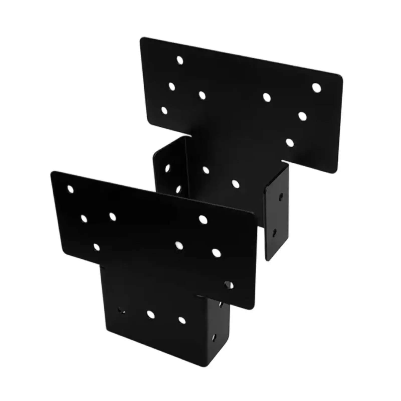 T Shaped Pergola Brackets Accessory for 4x4 Actual 3.6x3.6 Post Heavy Duty Steel Easy Install Bracket for Wood Beam Patio Yard