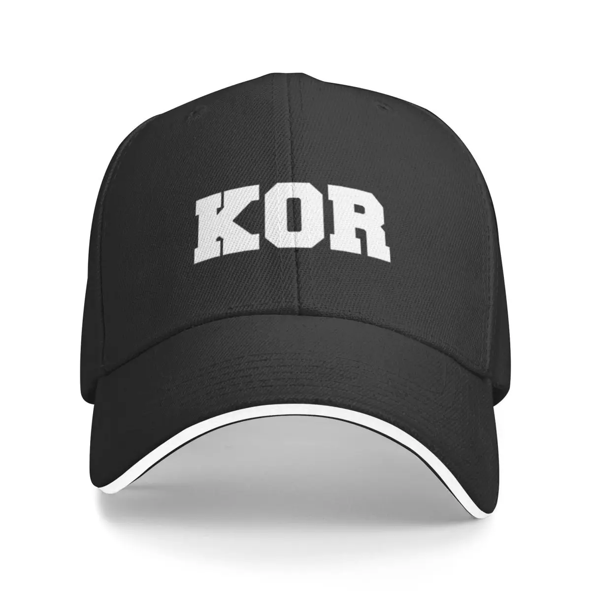 White Korea KOR Capital Letters Pool Party Baseball Caps For Mens Adult Male Beach Golf Hat Trucker Cap