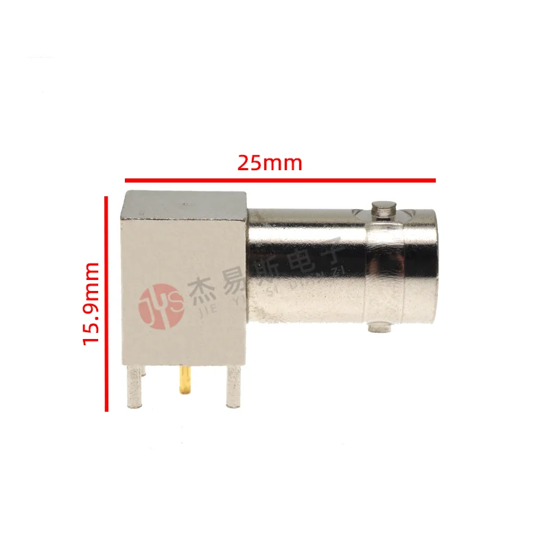 1Pcs BNC-KWE Video Connector Q9 PCB Board Bent Foot 90 Degrees Bnc Female Socket Bent Head BNC Connector 50 Oh