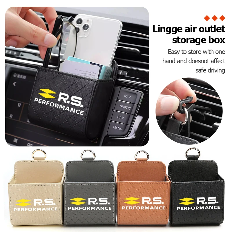 Bolsa Organizadora para Carro Renault, Caixa Organizadora Suspensa para Painel de Ar Condicionado, RS Sport Megane 3 4 2 Clio 5 Line Sandero Scenic Logan