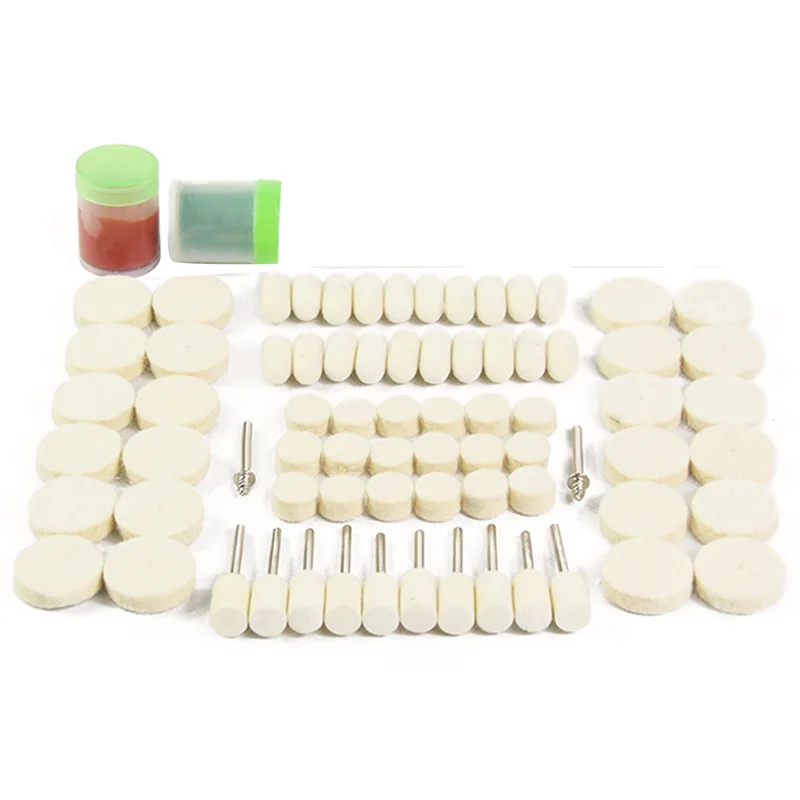 

EYFL-76Pcs Wool Polishing Accessories Electric Grinding Mill Kit Wool Grinding Paste Suits For Dremel Tool