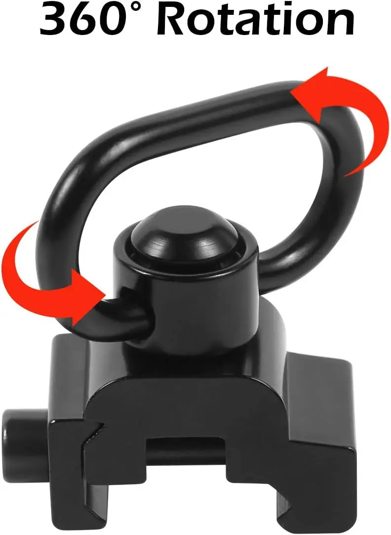 Quick Release Buckle Sling Adapter Ring QD Swivel Mount Push Button 1-1/4