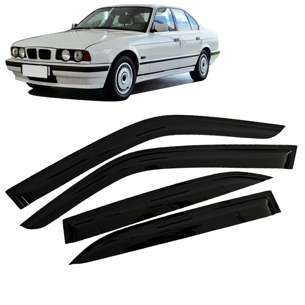 Window Visor for BMW 5-Series E34 Sedan 1988 1989 1990 1991 1992 1993 1994 1995 1996 Wind Deflectors Rain Guards Door Visor Vent