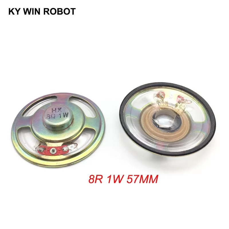 2pcs/lot New Ultra-thin speaker waterproof 8 ohms 1 watt 1W 8R speaker Diameter 57MM 5.7CM thickness 13MM