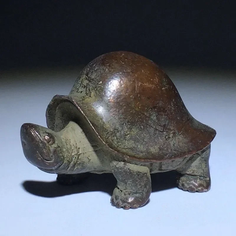 

Pure Copper Animal Statue Longevity Tortoise Small Tortoise Solid Tortoise Small Turtle Tea Pet Playing