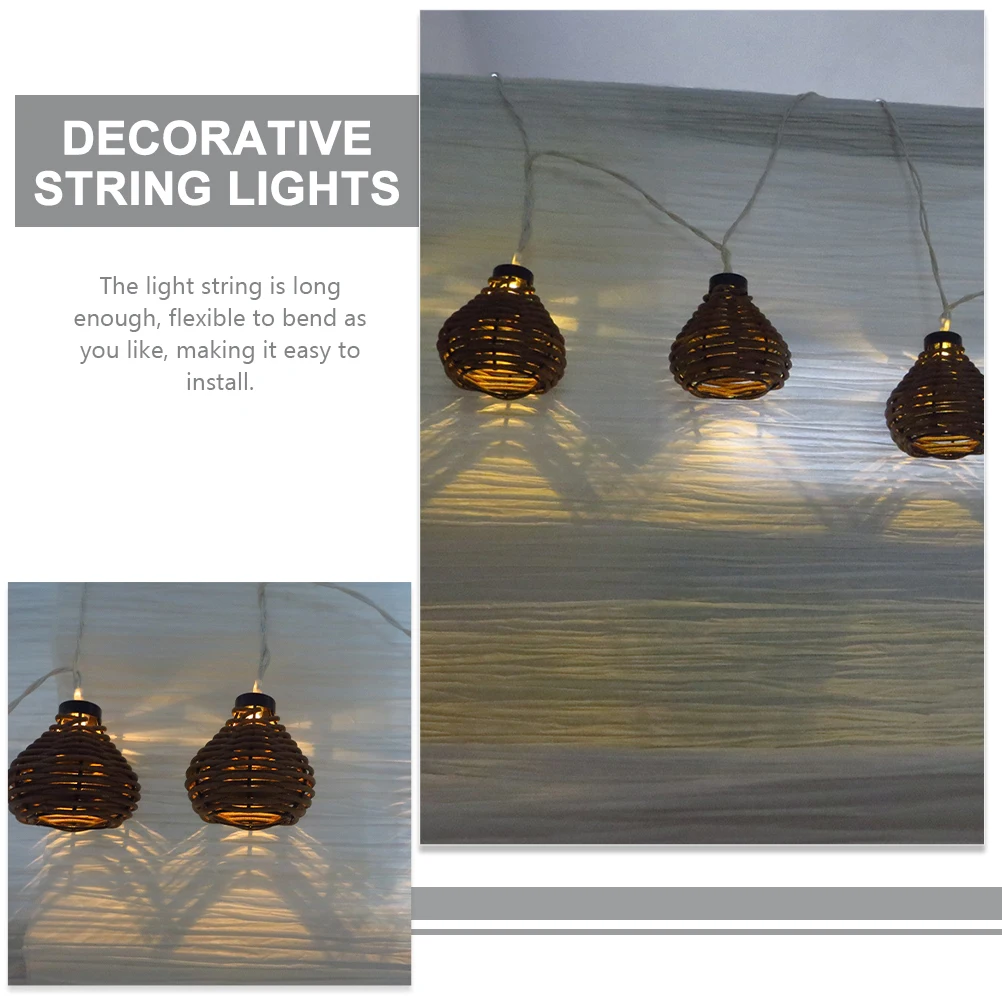 

Rattan Decorative Lights 2.2m Brown Imitation Vines Fairy Lamp for Bedroom Wedding Outdoor Fairy Lights For Bedroom Indoor