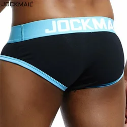 JOCKMAIL New Sexy Briefs Men Slip Male Panties Soft Gay Underwear Men Cotton Cucea Underpants Comfortable Gay Pants Shorts