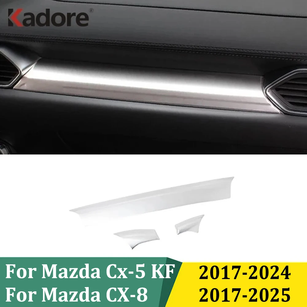 

For Mazda CX-5 CX5 KF 2017-2024 & CX8 CX-8 2017-2025 Center Control Strip Cover Dashboard Trim Interior Car Accessories (LHD)