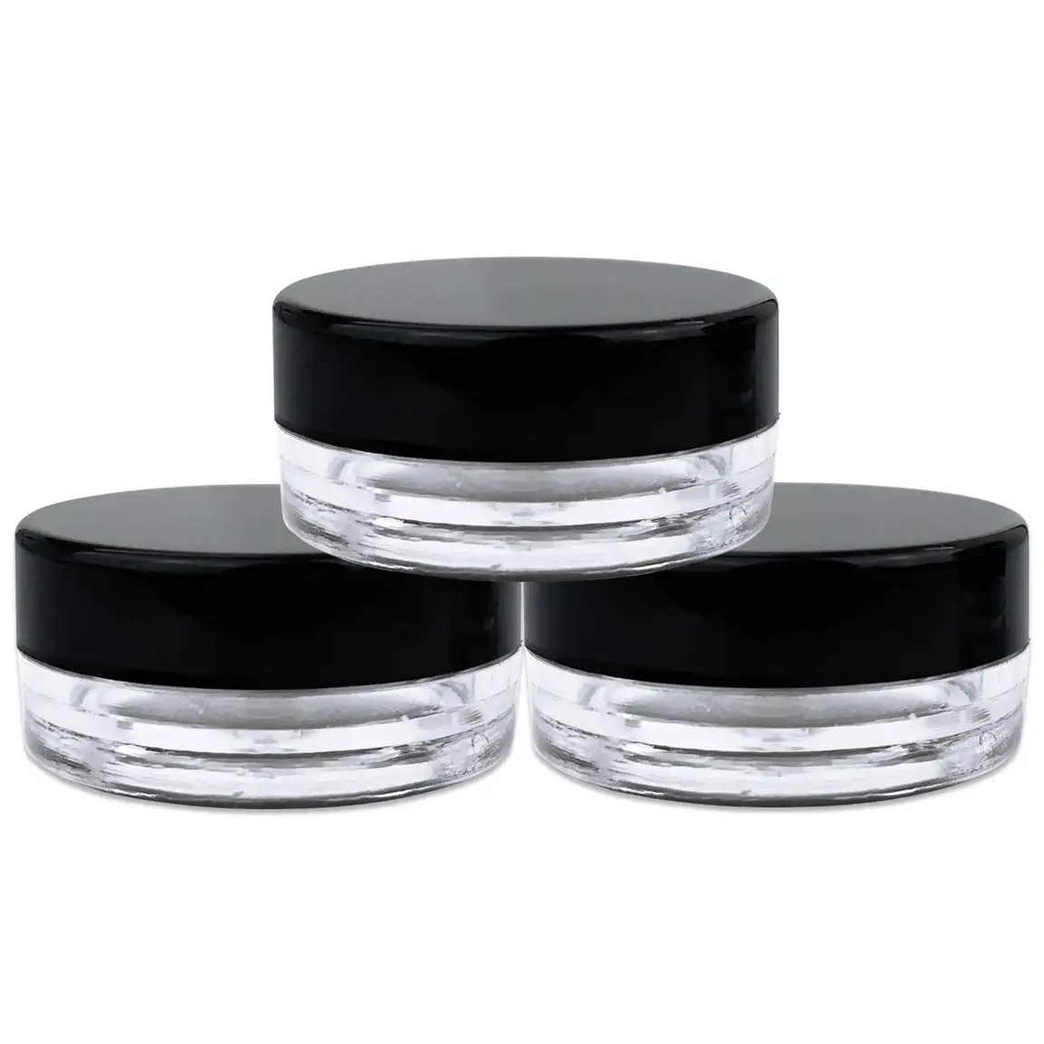 50PCS 3g Cosmetics Sample Round Bottom Cream Box Small Jar Sub-bottling Empty Container for Cosmetics Lotion Nail Powder Spices