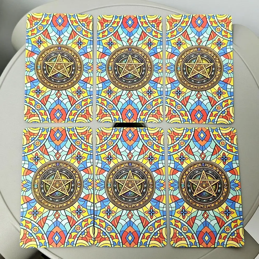 Juego completo de vitrales para tarot, 10,3x6cm, inspirado en Rider Waite Smith, baraja de cartas de Tarot, 78 Uds.