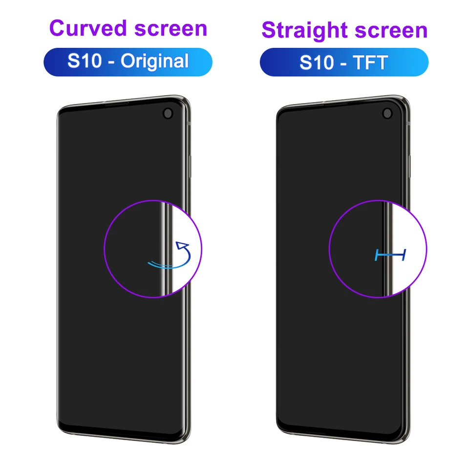 Pantalla LCD AAA+ con Marco para Samsung S10 / S10 Plus, Repuesto 2