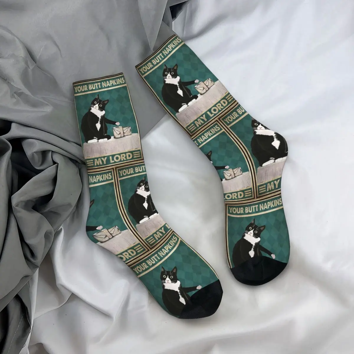 Серветки Black Cat Your Butt My Lady Cat Носки Harajuku Высококачественные чулки Всесезонные длинные носки для подарка на день рождения унисекс