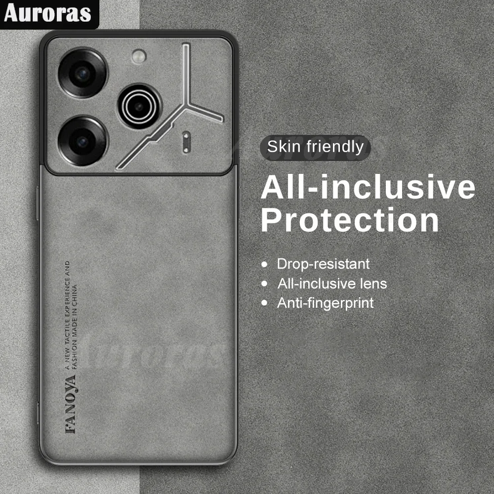 Auroras For Tecno Pova 6 5G Case Luxury Velour Wool Texture Solid Color Soft Frame Shell For Tecno Pova 6 Pro 5G Cover