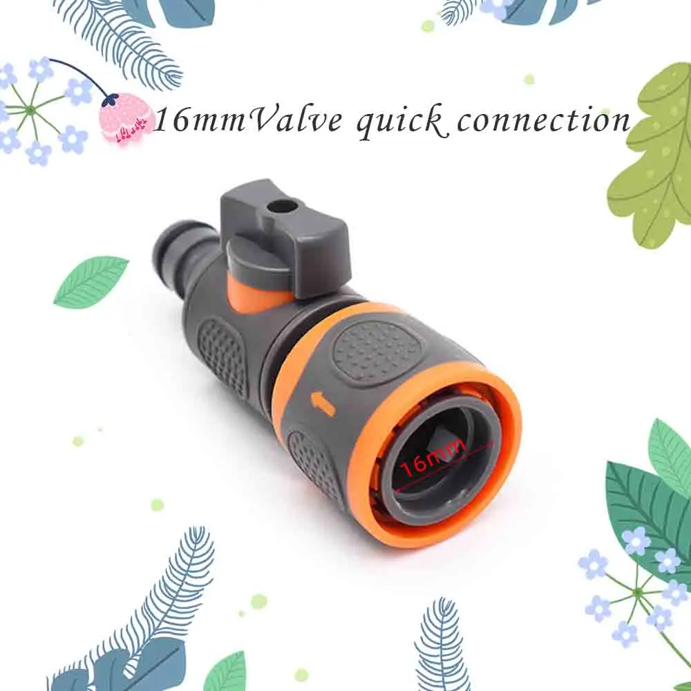 1PC Garden Hose Tap On/Off Valve 16mm Quick Connector 1/2