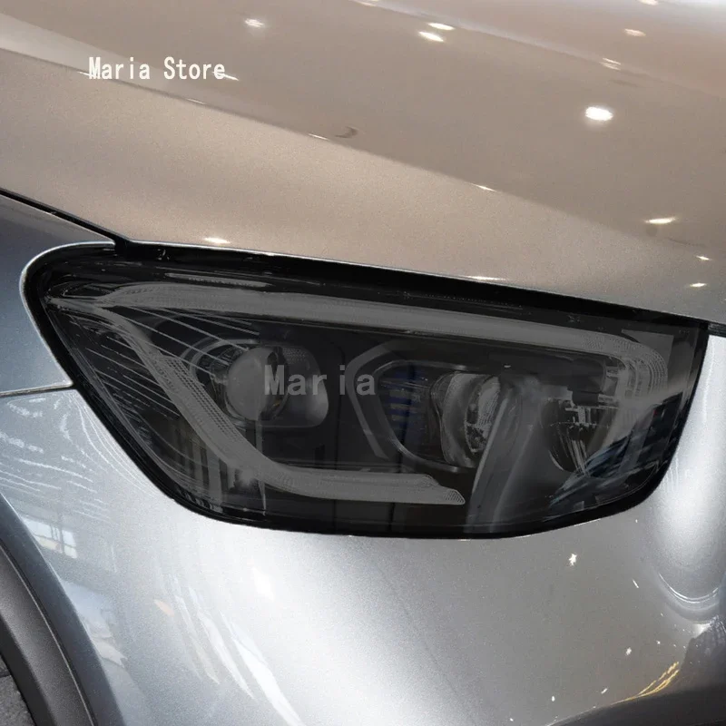 لبنز GLC الفئة 2015-2023 سيارة العلوي طبقة رقيقة واقية كشافات استعادة شفافة سوداء بولي يوريثان ضوء ملصق الملحقات