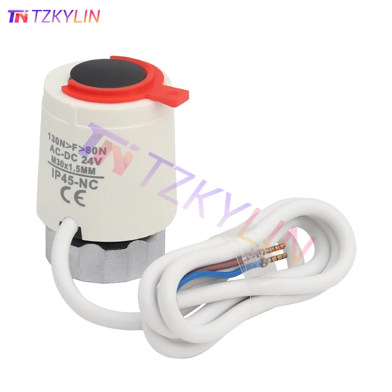 24V DC Normally Closed NC M30x1.5mm Electric Thermal Actuator for Underfloor Heating TRV Thermostatic Radiator Valve view 5