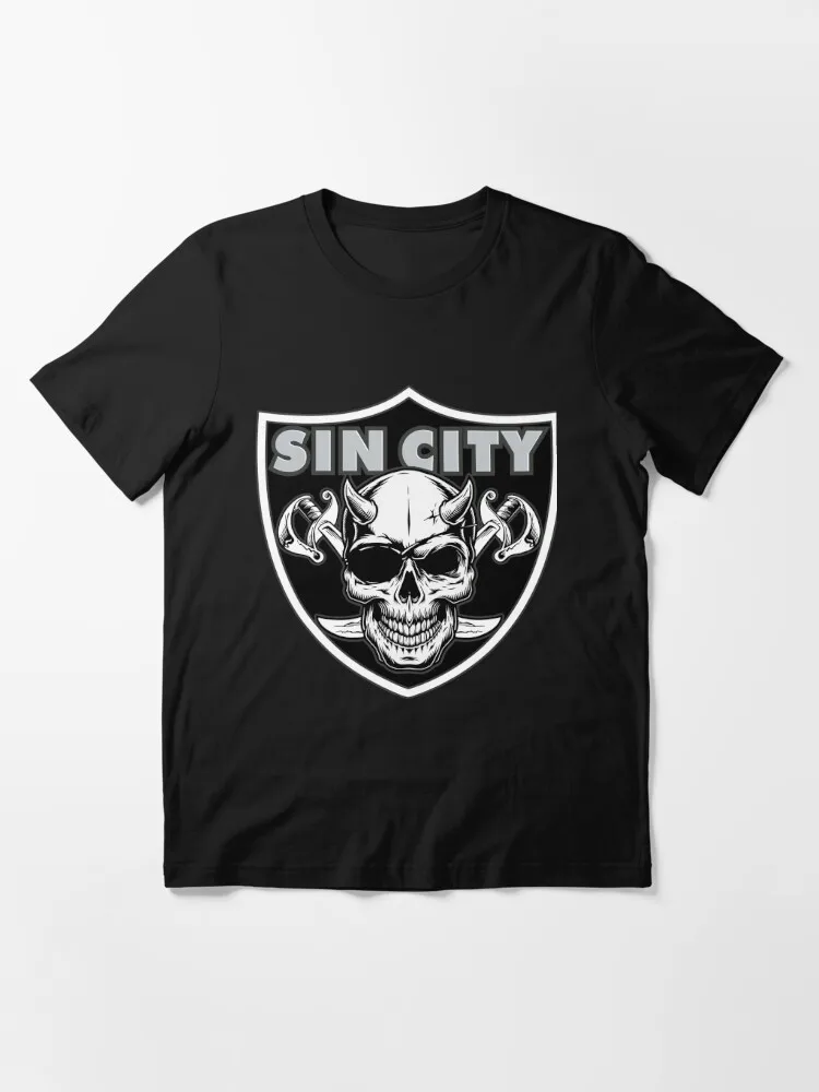 Sin City Vegas Essential T-Shirt Short Sleeve Tops Tees Cotton Print Tshirts New Fashion Top Tees