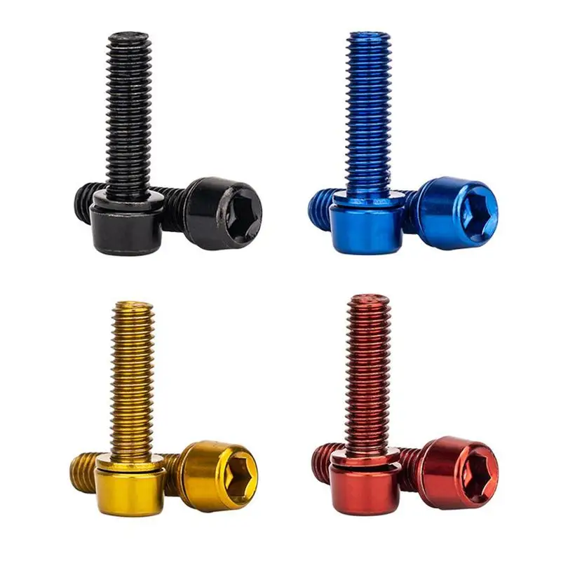 Mountain Bike Colored Stem Screws M5*18mm Riser Fixing Screws Handlebar Stem Mounting Screws Handlebar Replacement Screws