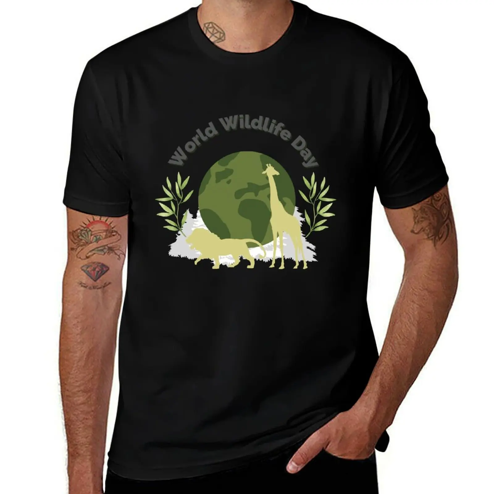 

Футболка World Wildlife Day, забавные футболки, хлопковые футболки с принтами, футболка