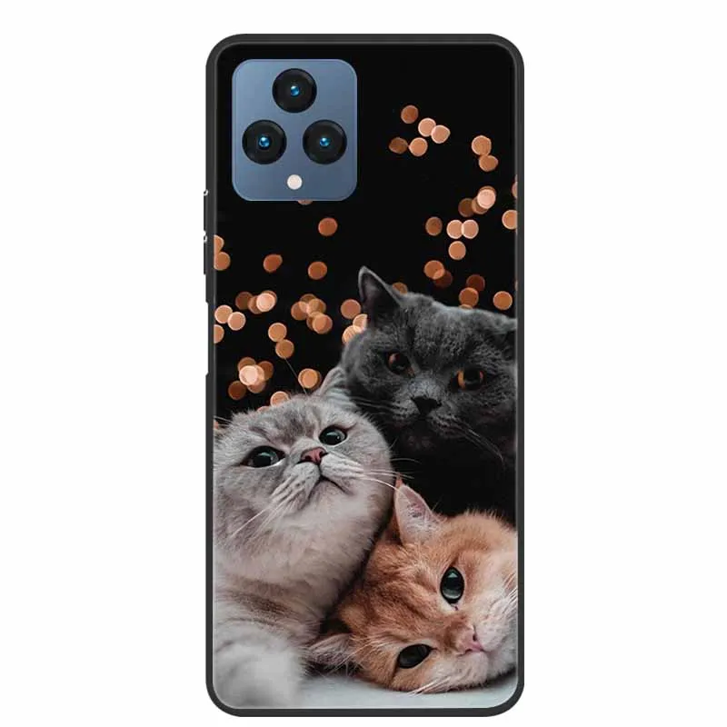 For T-Mobile REVVL 6 5G Case Lovely Soft Silicone TPU Coques for TPhone T Phone 5G Shockproof Covers Capa On REVVL6 Cool Shells