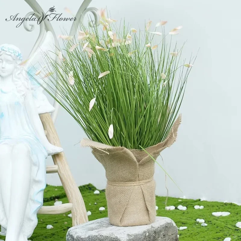 

50cm Artificial Grass Small Flower Petals Green Plant Balcony Outdoor Garden Landscaping A2027106+2027107 Ivy Tree Palm leaf