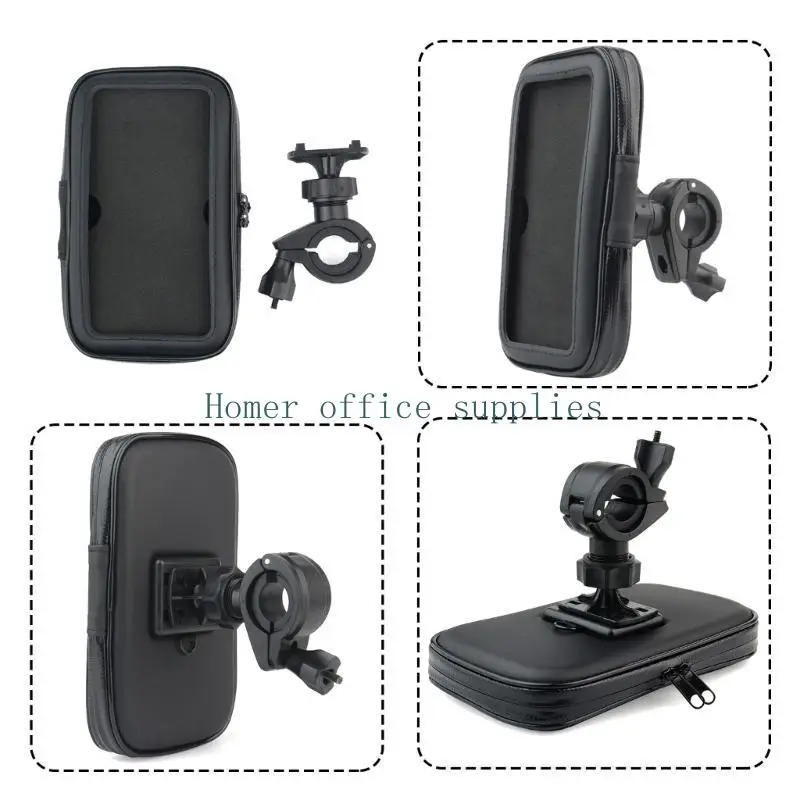 

K43B Upgrades Phone Hold for Scooters Waterproof & Long Service Phone Stand PU Phone Storage Mount Simple Install for Biking
