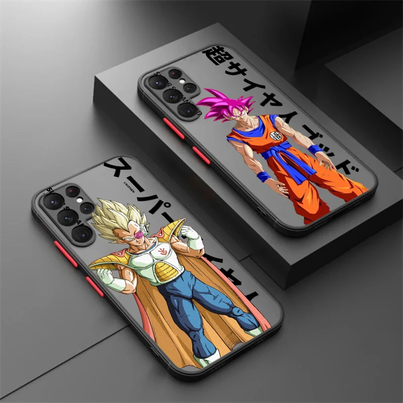 D-Dragon Ball Goku Broli Frosted Translucent For Samsung Galaxy S24 S23 S22 S21 S20 FE S10 S9 S8 Plus Ultra Pro 5G Matte