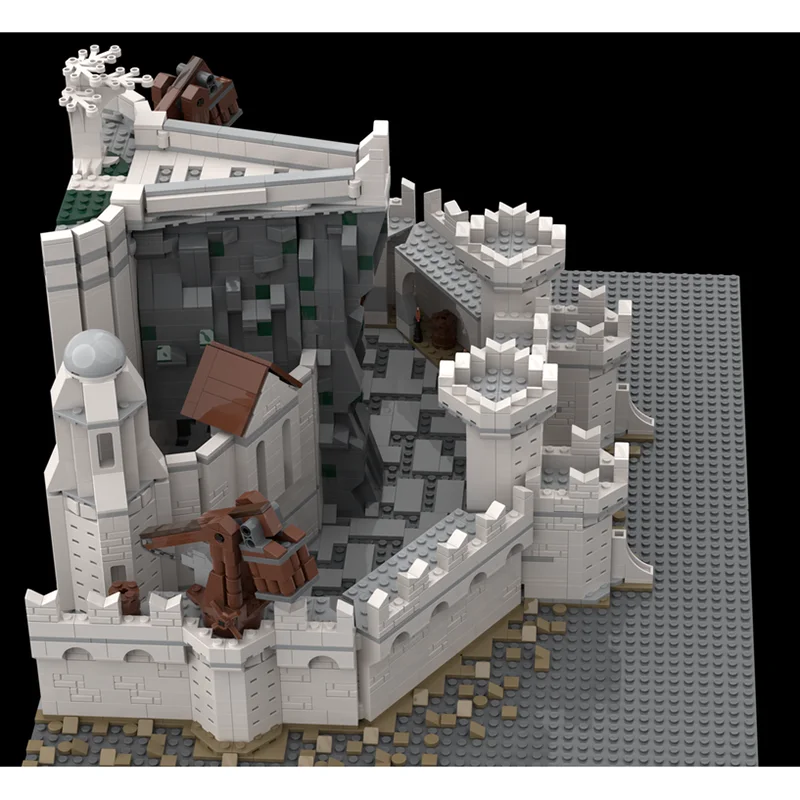 خواتم سحرية نموذج Moc اللبنات قلعة المدينة البيضاء نموذج التكنولوجيا الطوب لتقوم بها بنفسك تجميع ألعاب قلعة العطلة الشهيرة هدية #5