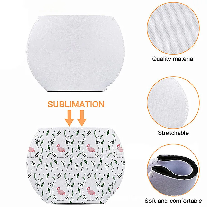 5/10Pcs Sublimation Wine Bottle Bags Glass Sleeve Coasters Cup Foot Rest Blank Coasters Christmas Birthday Wedding DIY Gift