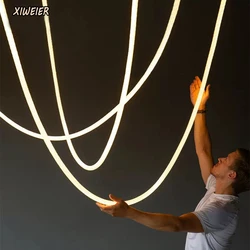 Nordic post-modern designer LED pendant lamp silicone lamp 360 degree luminous living room dining room lobby office pendant lamp