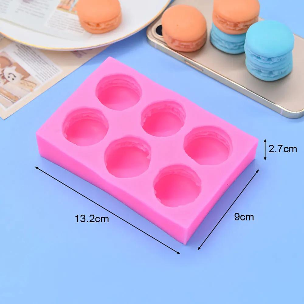 For Fun Macarone Candle Silicone Mold Scented Candles Soap Chocolate Dessert Mold for Baking Tool Candle Making Handmade Gift
