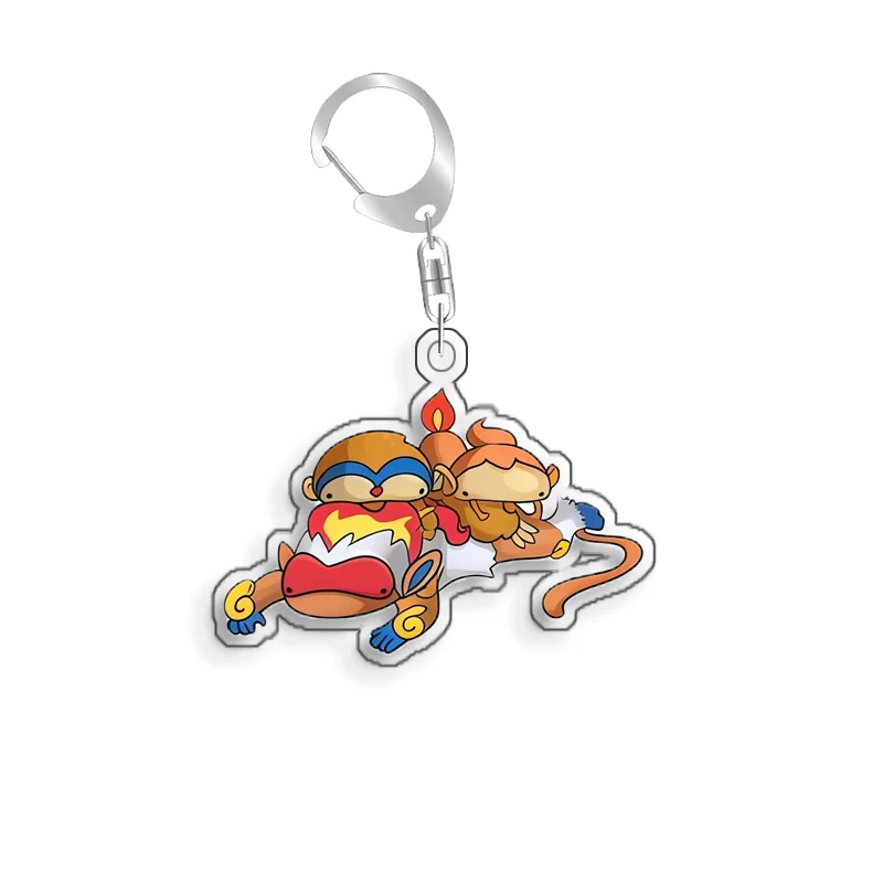for Pokemon Elf Qikchu Charmeleon Feraligatr Slowpoke Charizard Acrylic Selfmade Cute Cartoon Anime Keychain Pendant Toy Gift