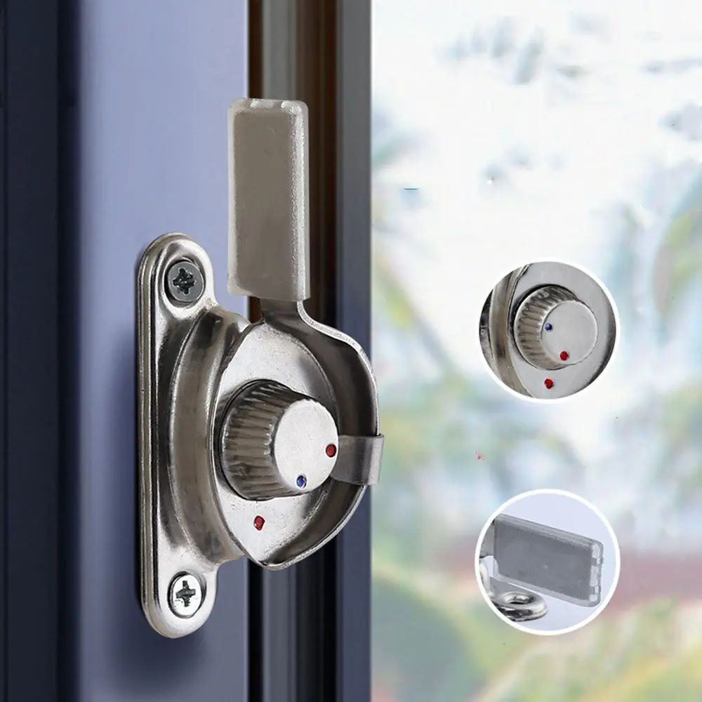 Antifurto 1pc Double-sided Per Uso Domestico Tipo A Mezzaluna Assicurazione Fibbia Serratura Della Finestra Blocco A Mezzaluna Accessori Hardware