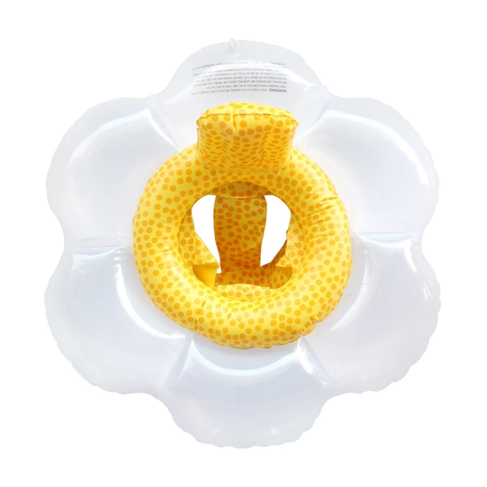 Baby Sun Flower Swimming Ring Kids Inflatable Floating Ring Swim Pool Accessories Circle Inflatable Ring Toy for 6-48 Months Bab