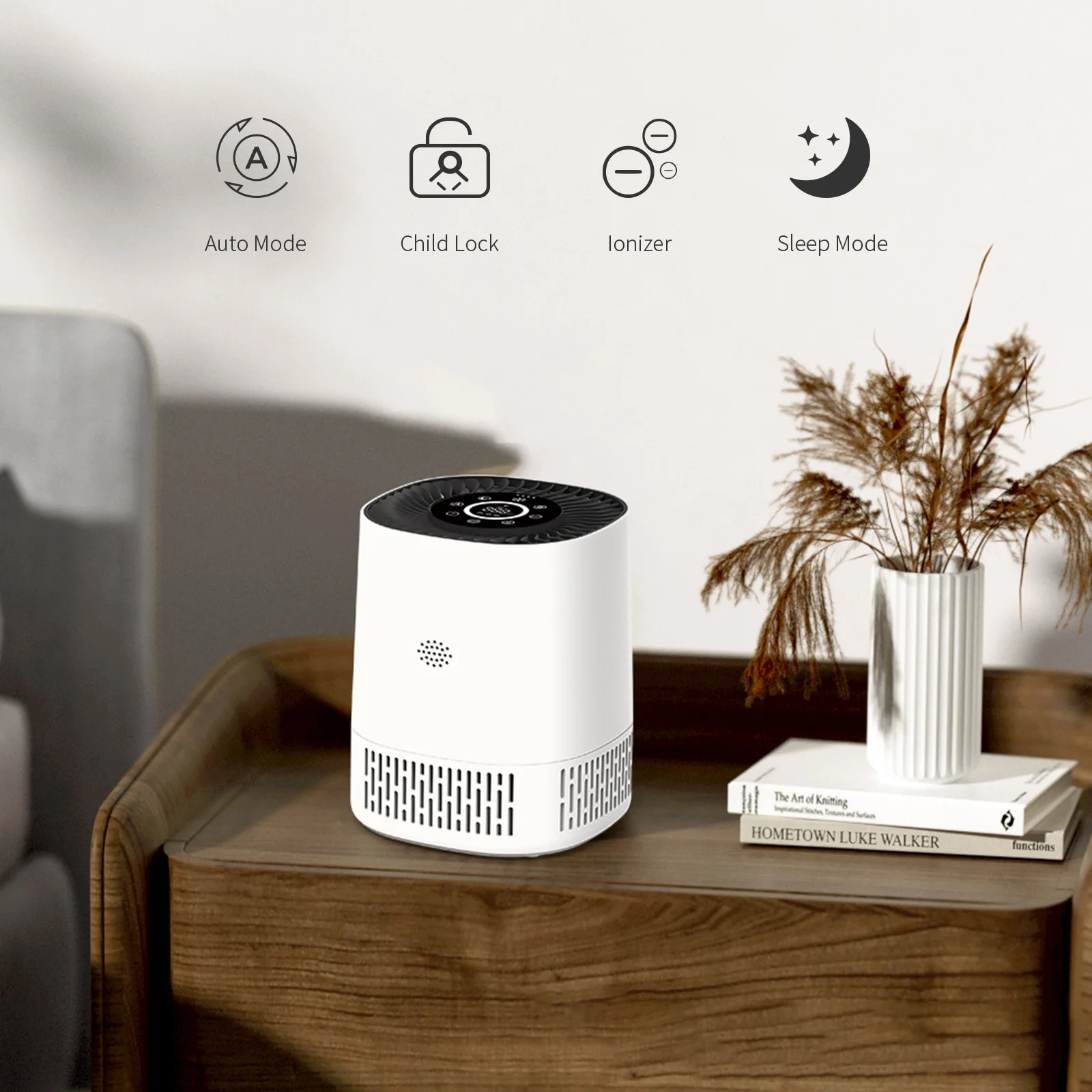 Smoke in Bedroom Filter Air Cleaner Pet Air Purifier for Home Remove Formaldehyde Allergies and Pets Hair Pet Odor Purifier