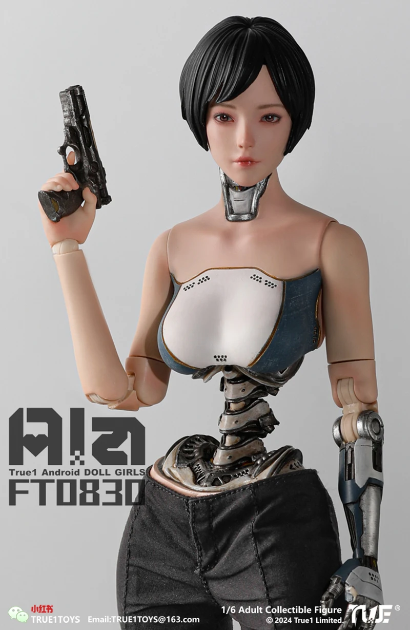 True1Toys FT0830 1/6 안드로이드 알라 반기계적 액션 피규어 12'' 여성 군인 입상 풀 세트 Collectible Toy