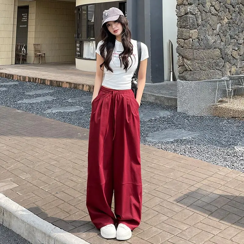 Pantalon à jambes larges pour femme, vêtement de nuit rembourré en peluche, taille élastique, doublure polaire, Softshell, confortable, hiver