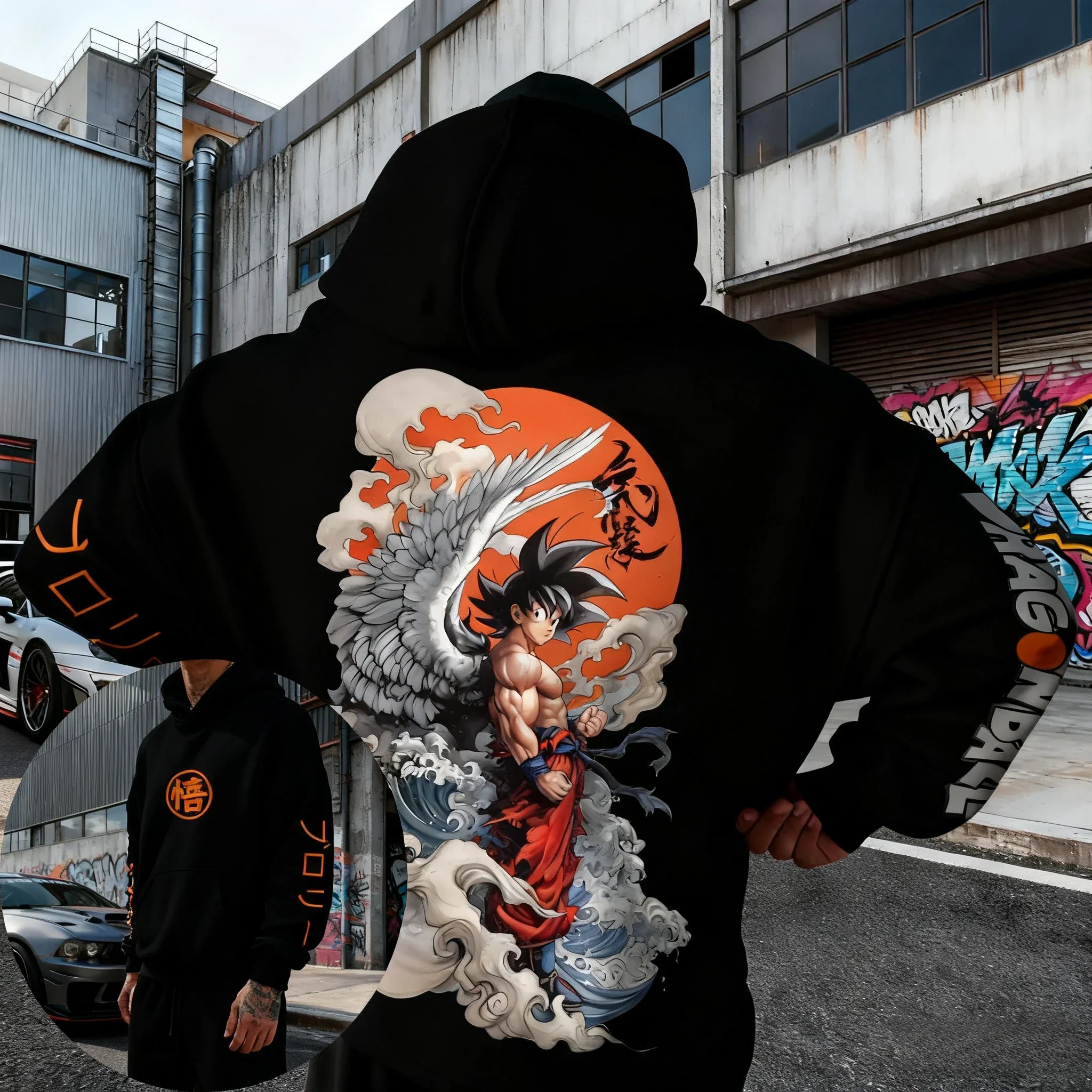 Dragon Ball Anime Goku Printed Hoodie  Spring/Autumn New Men's and Women's Harajuku Large Daily Casual Parent Child Top - view 5