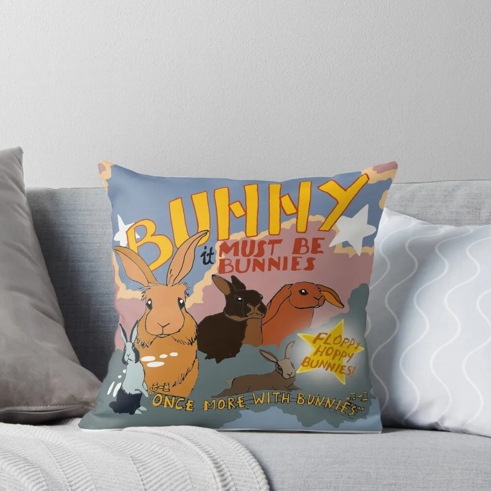 

Once more with Bunnies Throw Pillow Pillowcases ornamental pillows for living room Pillow Cases luxury home accessories pillow