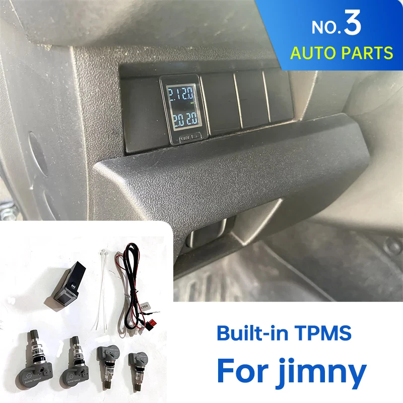 

Auto Wireless TPMS Tire Pressure Monitoring System with LCD Display Embedded Monitor For 2022 2023 Suzuki Jimny JB74 JB64 Fo