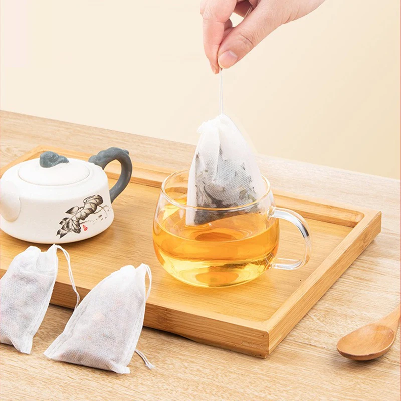 GIANXI Disposable Filter Bags Tea Infuser With String Heal Seal Food Grade Non-woven Fabric Spice Tea Strainer Teabags