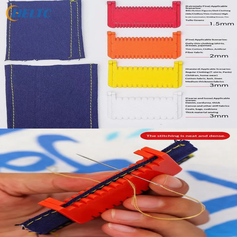 1pcs Plastic Sewing Guide Template For Consistent Stitches Spacing Precision Sewing Tool For Fabric Embroidery Leather Craft