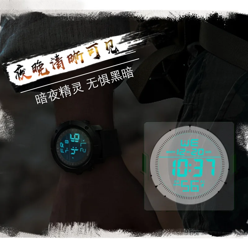 2025 противоударные и устойчивые к падениям светящиеся мужские электронные часы, секундомер, будильник, студенческие уличные водонепроницаемые часы