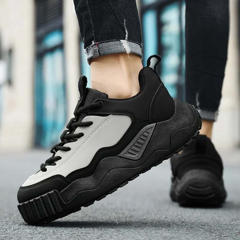 Hot Stijl Heren Casual Schoenen Dikke Bodem Trendy All-Match Hoge Kwaliteit Schoen Voor Heren Persoonlijkheid Ademende Casual Sneakers