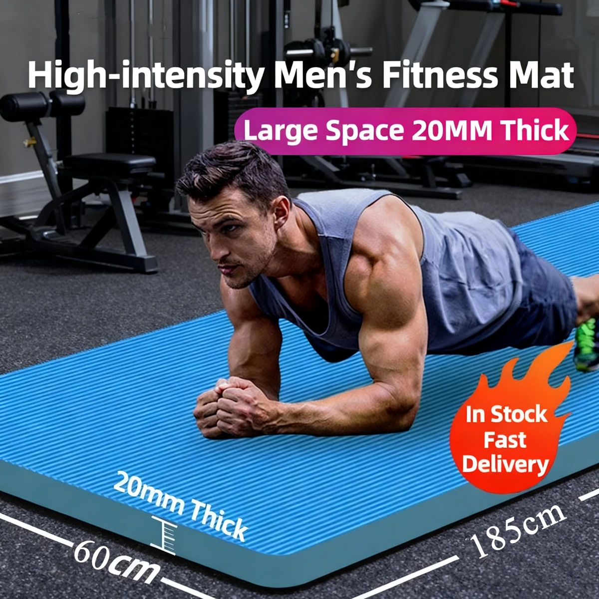 18 مللي متر سميكة اليوغا الحصير 183 × 60 سنتيمتر المضادة للانزلاق الرياضة اللياقة البدنية حصيرة الراحة رغوة اليوغا مات لممارسة اليوغا وبيلاتيس بساط جمباز