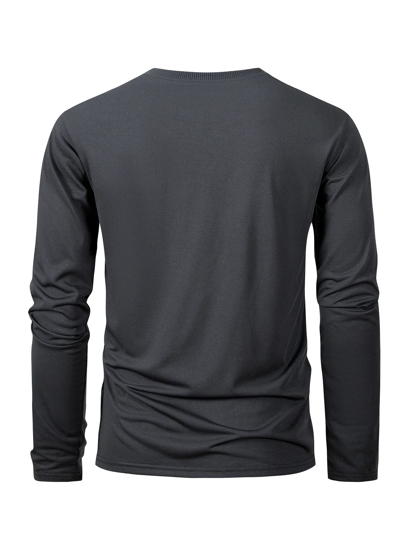 Herren-Langarm-T-Shirts, lässige T-Shirts mit Rundhalsausschnitt, feuchtigkeitsableitende T-Shirts, Herren-Oberteile, Sport-T-Shirts für Herren, bequem und vielseitig. – Detail 3