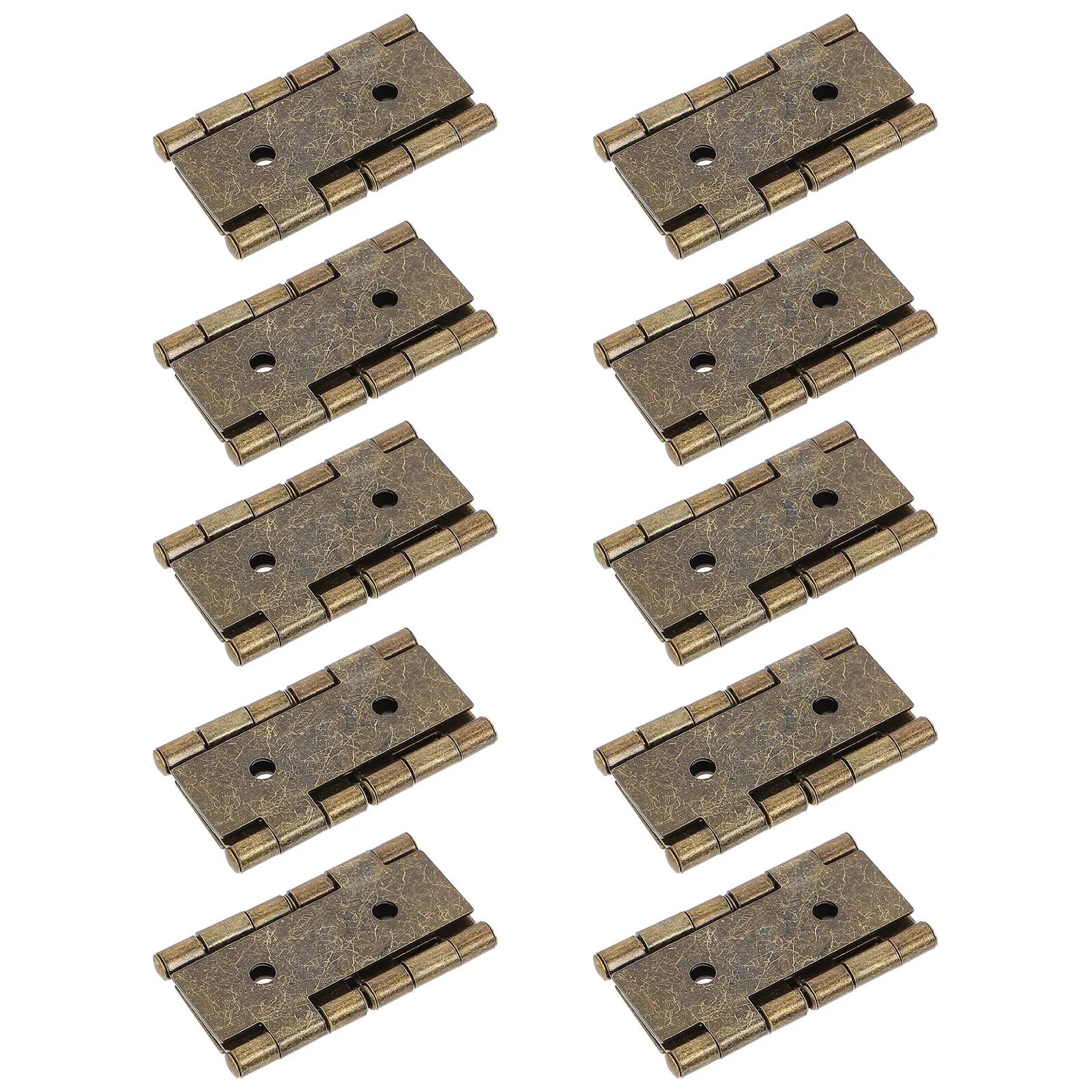 

10Pcs Door Hinges Iron Metal Smooth Surface Heavy Duty for Cabinet Screen Gate Folding Furniture Use Retro Style Corner Cabinet