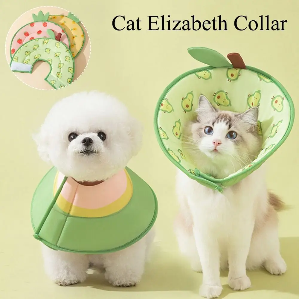 Verstellbares Katzen-Elizabeth-Halsband Neue Frucht gedruckt, um nicht mehr zu lecken Kegel halsband Anti-Biss-Krawatten-Schutz halsband Haustier