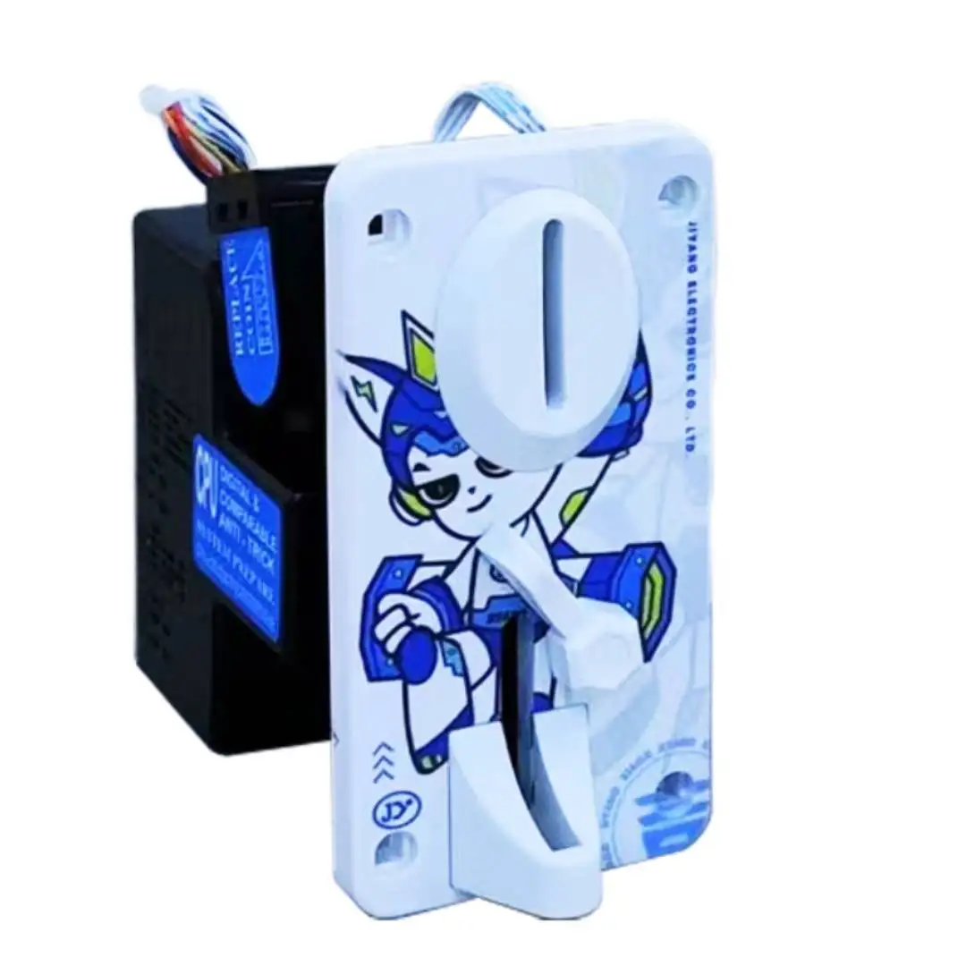 

New Cartoon Panel JY100F CPU Comparable Anti Trick Coin Acceptor Selector Tokens Collector Coin slot LED DIY Arcade Game Machine